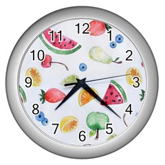 Fruit! Wall Clock (silver) by fructosebat