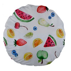 Fruit! Large 18  Premium Round Cushions by fructosebat