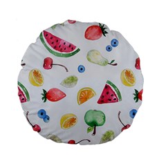 Fruit! Standard 15  Premium Flano Round Cushions by fructosebat