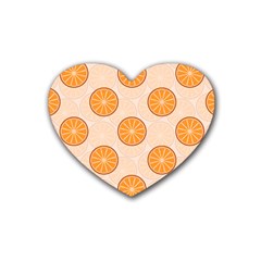 Orange Slices! Rubber Coaster (heart) by fructosebat