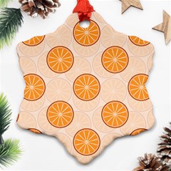 Orange Slices! Snowflake Ornament (two Sides) by fructosebat