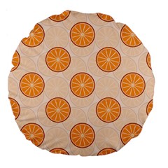 Orange Slices! Large 18  Premium Flano Round Cushions by fructosebat