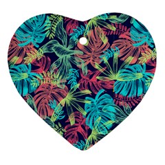 Neon Leaves Ornament (heart)