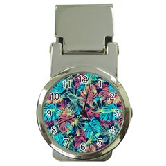 Neon Leaves Money Clip Watches by fructosebat