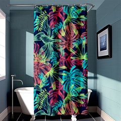 Neon Leaves Shower Curtain 36  X 72  (stall)  by fructosebat