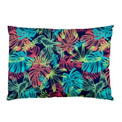 Neon Leaves Pillow Case (two Sides) by fructosebat