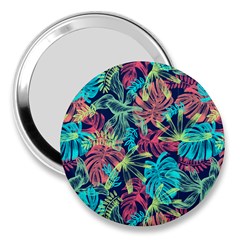 Neon Leaves 3  Handbag Mirrors by fructosebat