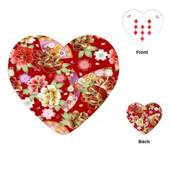 Japanese Fans Playing Cards Single Design (heart) by fructosebat