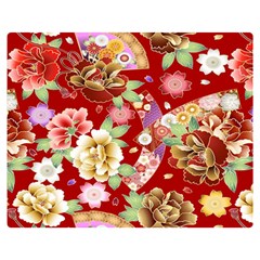 Japanese Fans Premium Plush Fleece Blanket (medium) by fructosebat