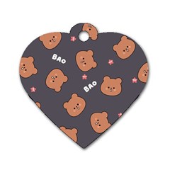 Bears! Dog Tag Heart (one Side)