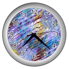 Abstract Ripple Wall Clock (silver) by bloomingvinedesign