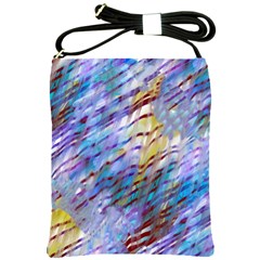 Abstract Ripple Shoulder Sling Bag by bloomingvinedesign