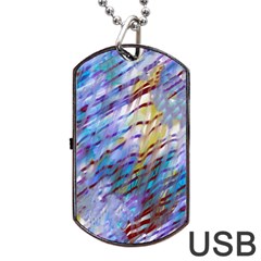 Abstract Ripple Dog Tag Usb Flash (one Side) by bloomingvinedesign