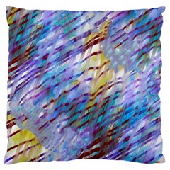 Abstract Ripple Large Premium Plush Fleece Cushion Case (one Side) by bloomingvinedesign