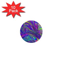 Abstract With Blue 1  Mini Magnet (10 Pack)  by bloomingvinedesign