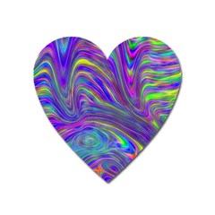 Abstract With Blue Heart Magnet by bloomingvinedesign