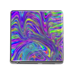 Abstract With Blue Memory Card Reader (square 5 Slot) by bloomingvinedesign