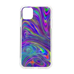 Abstract With Blue Iphone 11 Tpu Uv Print Case