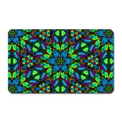 Blue Green Kaleidoscope Magnet (rectangular) by bloomingvinedesign