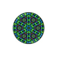 Blue Green Kaleidoscope Hat Clip Ball Marker by bloomingvinedesign