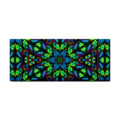 Blue Green Kaleidoscope Hand Towel by bloomingvinedesign