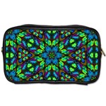 Blue Green Kaleidoscope Toiletries Bag (One Side) Front