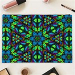 Blue Green Kaleidoscope Cosmetic Bag (XXL) Back