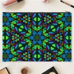 Blue Green Kaleidoscope Cosmetic Bag (XXXL) Back