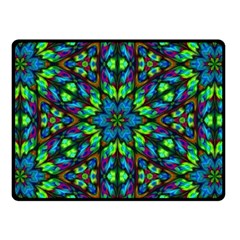 Blue Green Kaleidoscope Fleece Blanket (small) by bloomingvinedesign