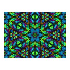 Blue Green Kaleidoscope Premium Plush Fleece Blanket (mini) by bloomingvinedesign