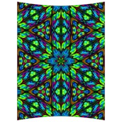 Blue Green Kaleidoscope Back Support Cushion by bloomingvinedesign