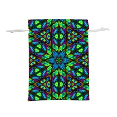 Blue Green Kaleidoscope Lightweight Drawstring Pouch (s) by bloomingvinedesign