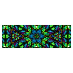 Blue Green Kaleidoscope Banner And Sign 6  X 2  by bloomingvinedesign