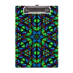 Blue Green Kaleidoscope A5 Acrylic Clipboard by bloomingvinedesign