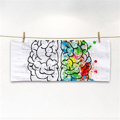 Brain-mind-psychology-idea-drawing Hand Towel by Jancukart