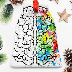 Brain-mind-psychology-idea-drawing Bell Ornament (two Sides) by Jancukart