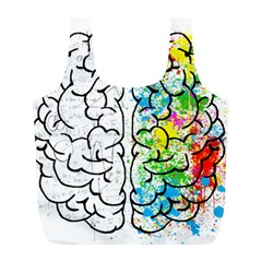 Brain-mind-psychology-idea-drawing Full Print Recycle Bag (l) by Jancukart