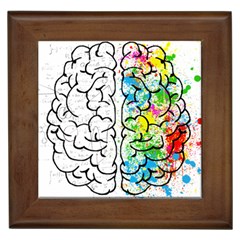 Brain-mind-psychology-idea-drawing Framed Tile