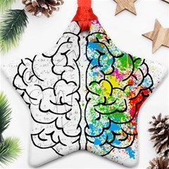 Brain-mind-psychology-idea-drawing Ornament (star) by Jancukart