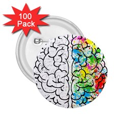 Brain-mind-psychology-idea-drawing 2 25  Buttons (100 Pack) 