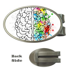 Brain-mind-psychology-idea-drawing Money Clips (oval) 