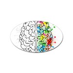 Brain-mind-psychology-idea-drawing Sticker Oval (10 pack) Front