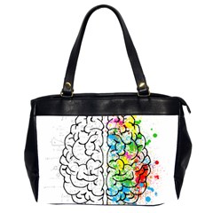 Brain-mind-psychology-idea-drawing Oversize Office Handbag (2 Sides) by Jancukart