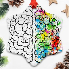 Brain-mind-psychology-idea-drawing Ornament (snowflake)