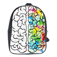 Brain-mind-psychology-idea-drawing School Bag (xl) by Jancukart