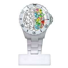 Brain-mind-psychology-idea-drawing Plastic Nurses Watch by Jancukart