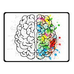 Brain-mind-psychology-idea-drawing Fleece Blanket (small)