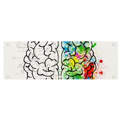 Brain-mind-psychology-idea-drawing Banner And Sign 6  X 2  by Jancukart