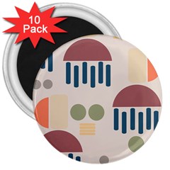 Art Background Abstract Design 3  Magnets (10 Pack)  by Jancukart