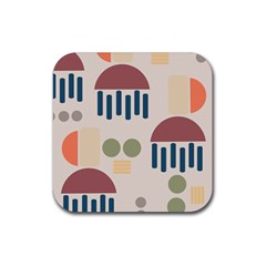 Art Background Abstract Design Rubber Coaster (square)